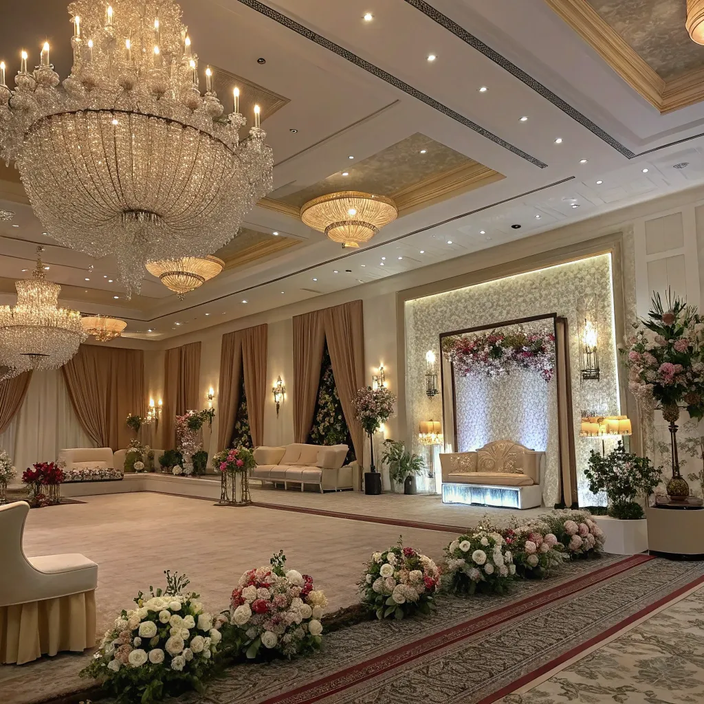 Beautifully decorated event space